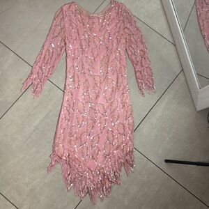 Upcycled Vintage Pink Sequin Dress